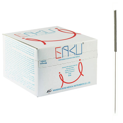 Agujas de acupuntura EAKU 10R mango de plástico 1000 unds.