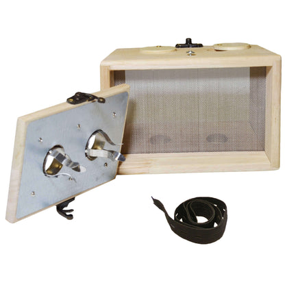 Wooden moxa box for 2 cigars with lock