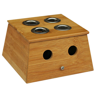 Wooden moxa box for 4 cigars