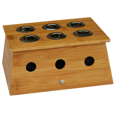 Wooden moxa box for 6 cigars