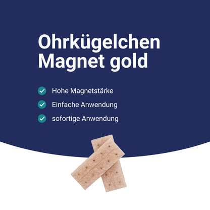 Ohrkügelchen DBA425 Magnet 800 Gauss gold DongBang