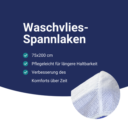 Waschvlies-Spannlaken SWL1 - 75x200 cm (200 x waschbar)