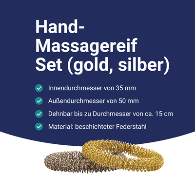 Hand-Massagereif Set (goldfarbig + silberfarbig)