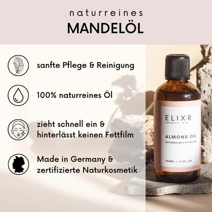 Massageöl naturreines Mandelöl von ELIXR 100ml